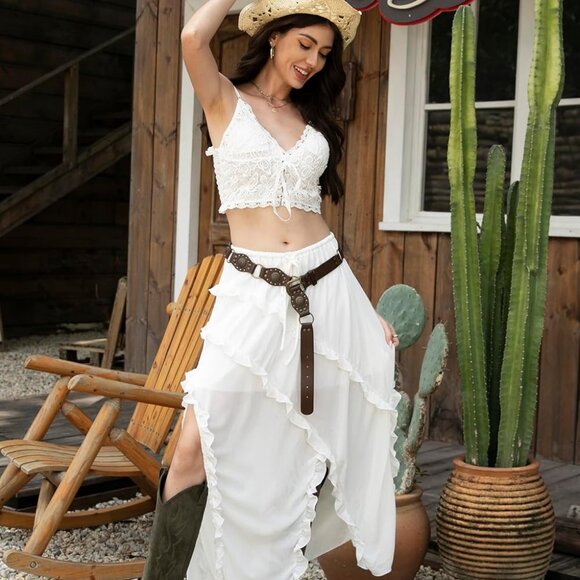 Brand New Cowgirl Boots, 9, Green, Faux Leather - Picture 2 of 8